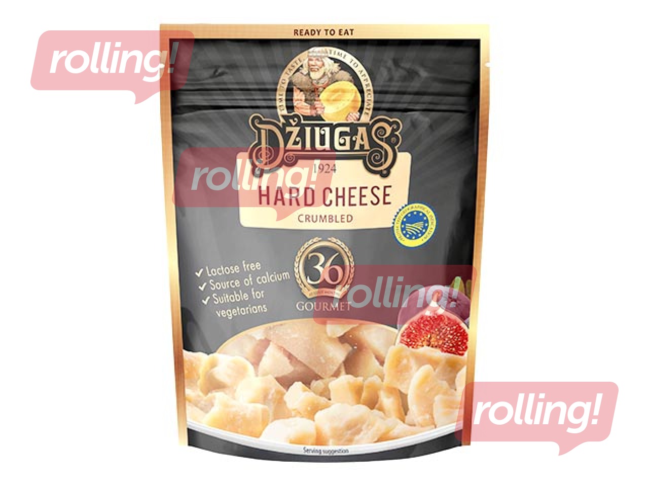 Kõva juust Dziugas Gourmet murenenud 40%, 36 kuud, 100 g