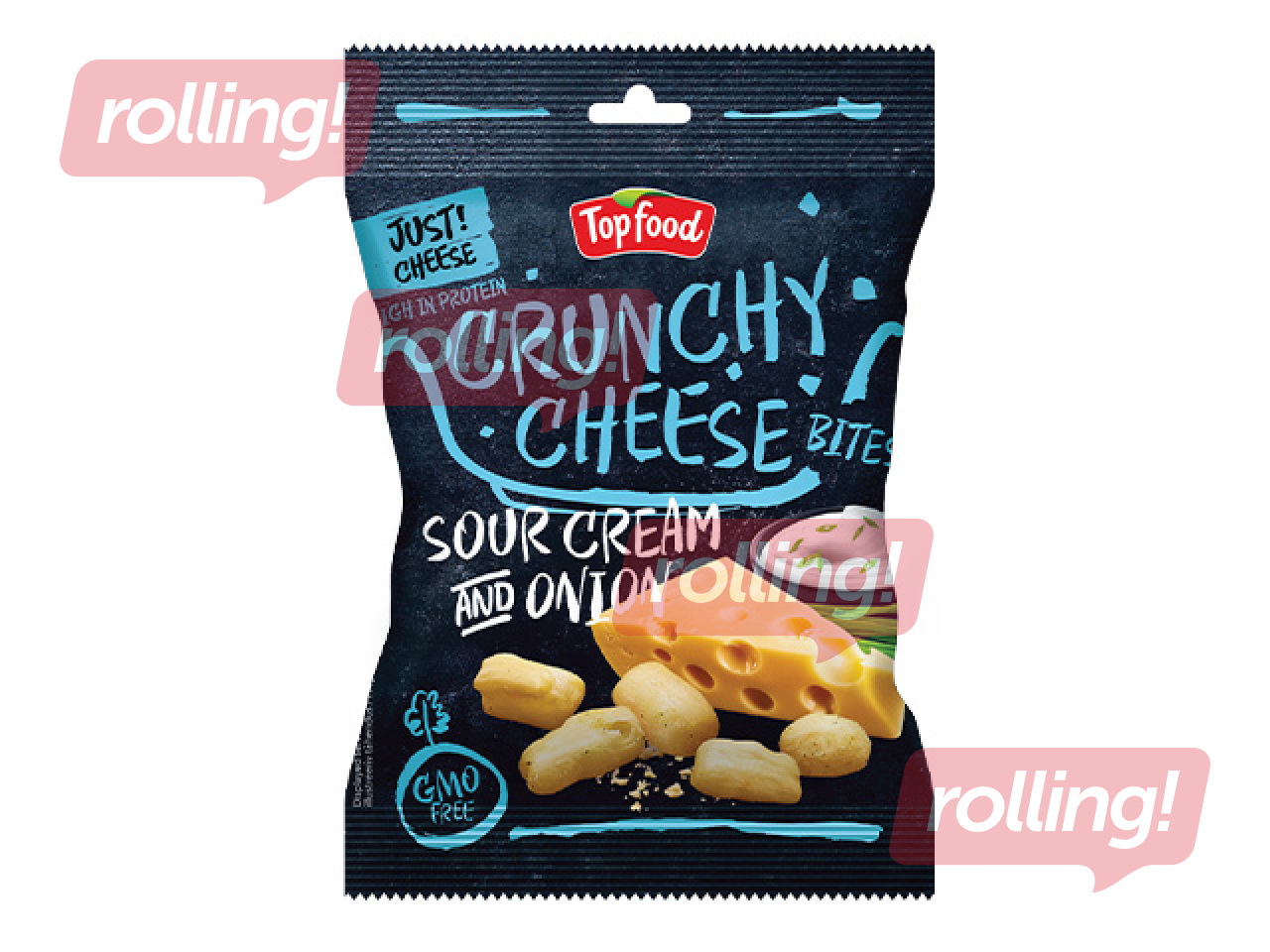 Crunchy cheese cubes with sour cream and onion taste 25g