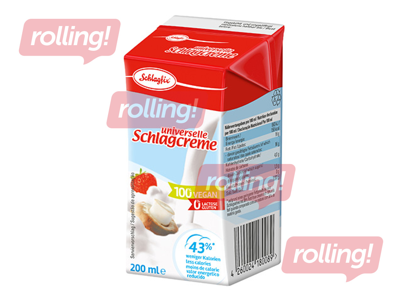 Vahukoor Schlagfix, 43%, laktoosivaba, 200ml