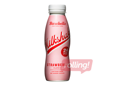 Barebells maasikamaitseline proteiinijook, laktoosivaba, 330ml