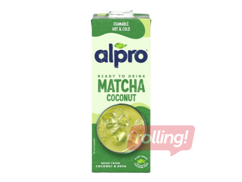 Kokosriekstu sojas dzēriens Alpro Matcha, 1l