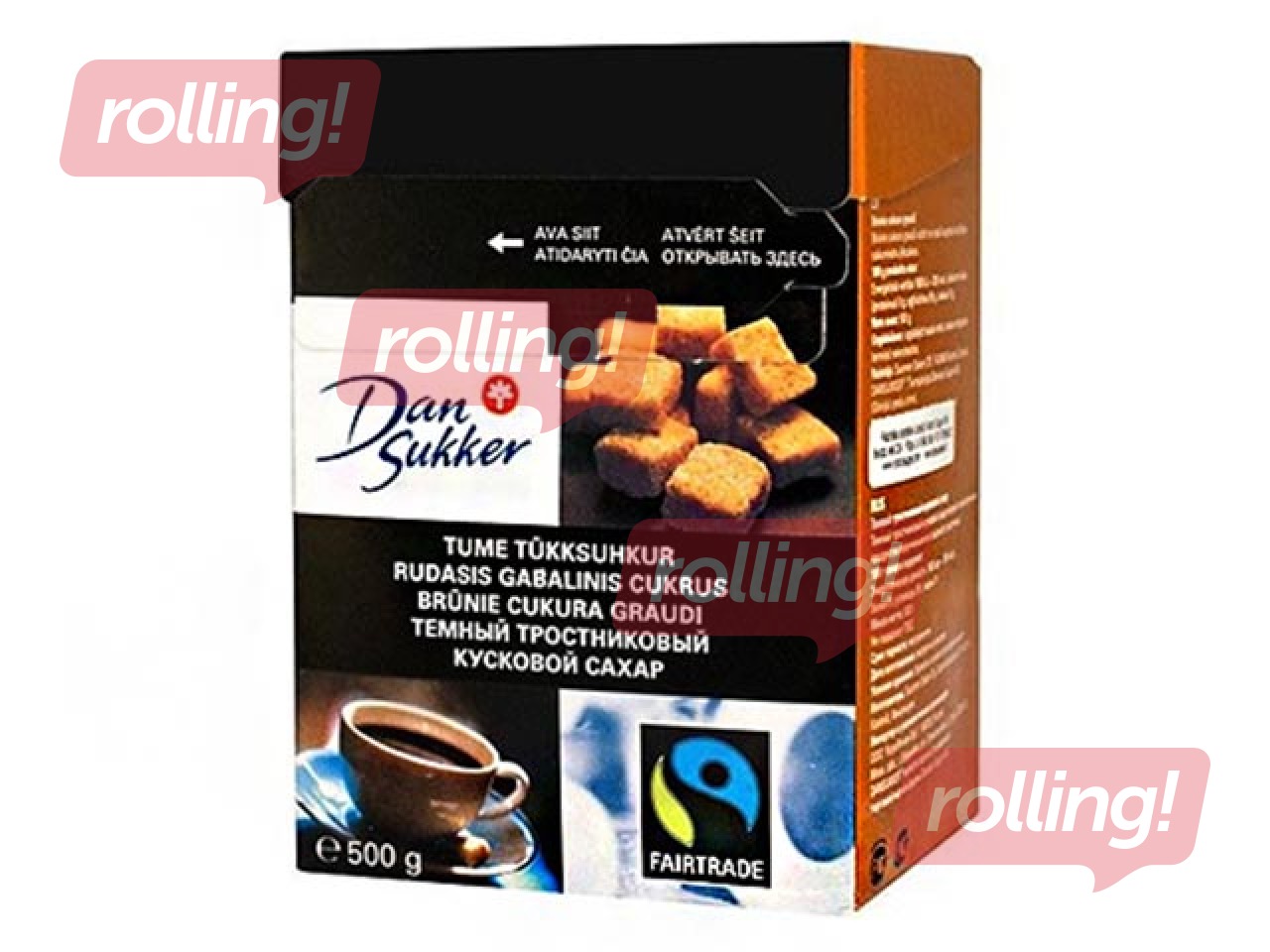 Cukurs brūnais graudos Dansukker, 500g