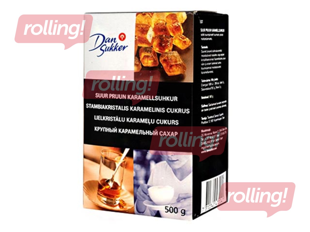 Suhkur Dansukker, pruun karamellsuhkur, 500g 