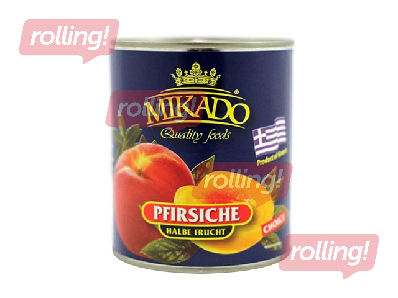 Poolitatud virsikud Mikado, 825 g / 485 g