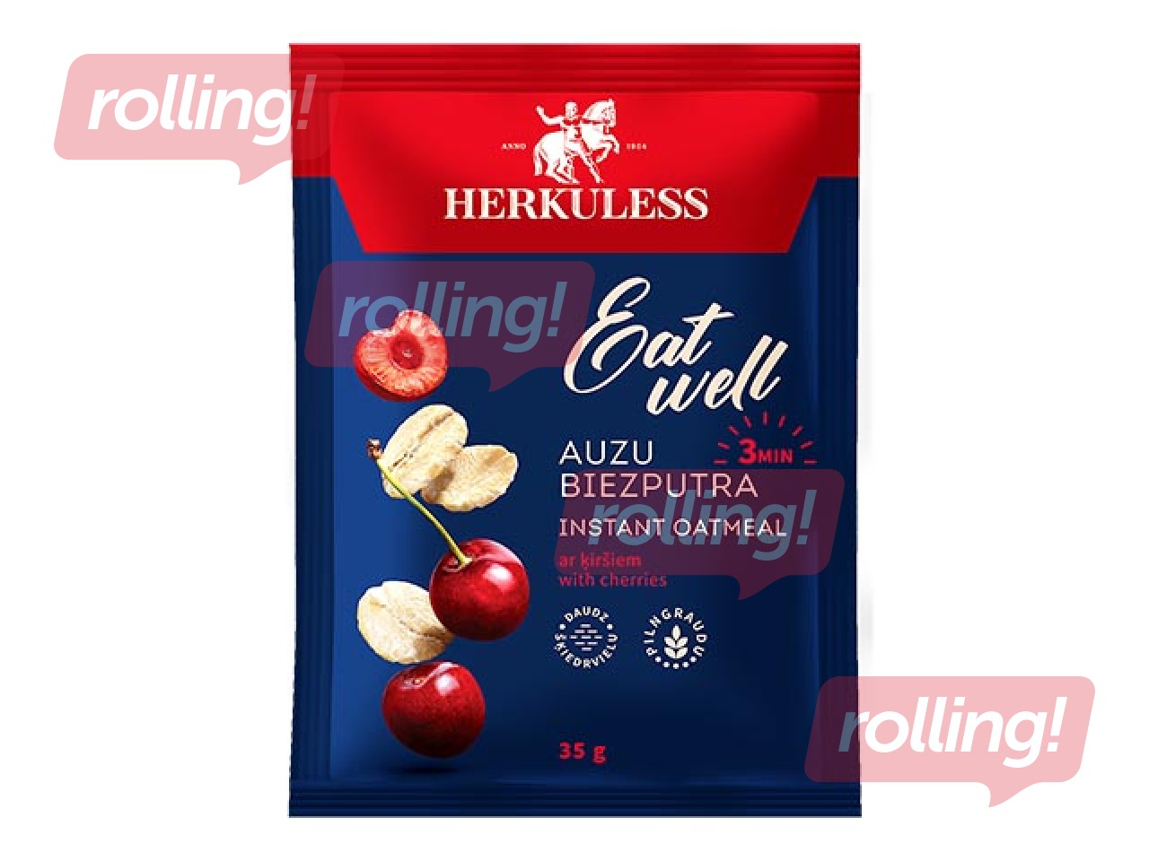 Каша овсяная Herkuless, с кусочками вишни, 35г