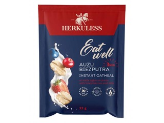 Oatmeal porridge HERKULESS, with wild berry pieces and milk, 35g