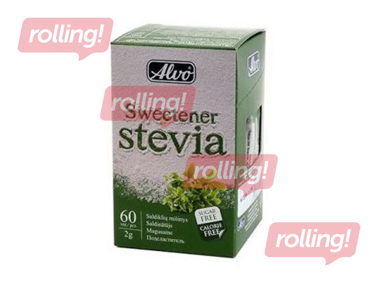Saldinātājs Stevia ALVO, 2g x 60 gab.