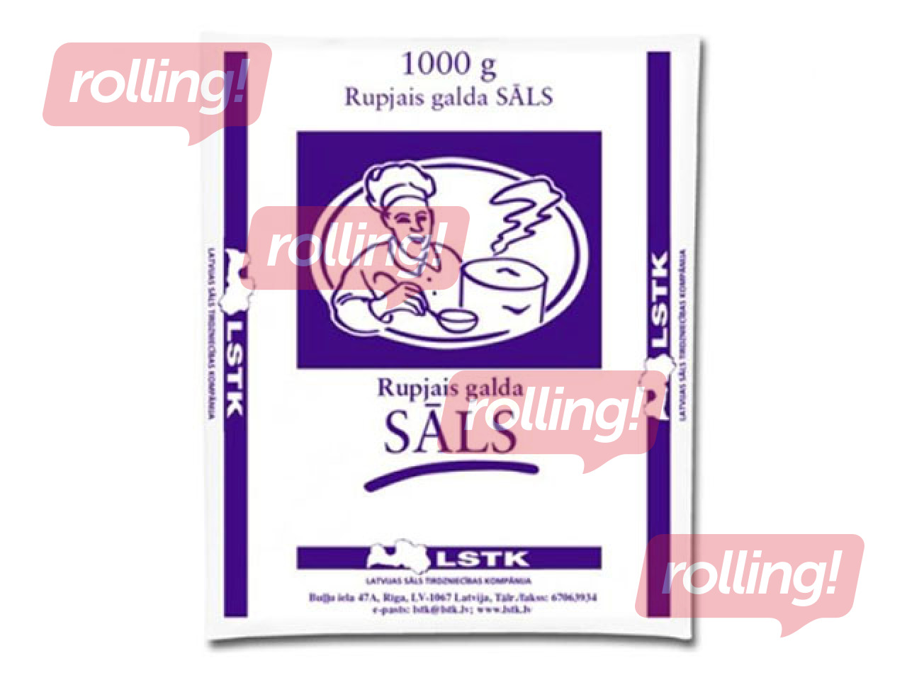 Sāls rupjais, galda, 1kg