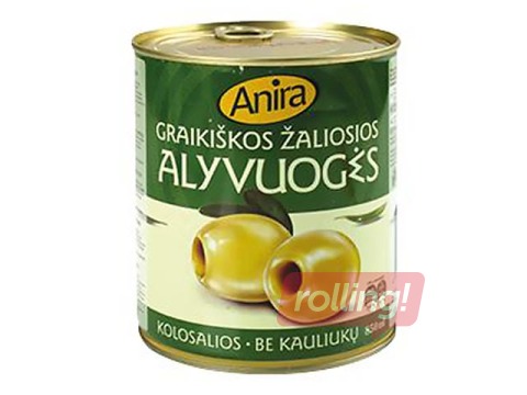 Зеленые оливки ANIRA, без косточек, 0,38 кг / 0,82 кг