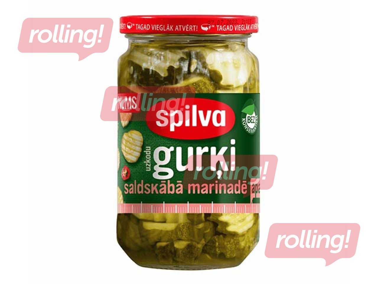 Suupistekurgid magushapus marinaadis, ümar Spilva, 460 g
