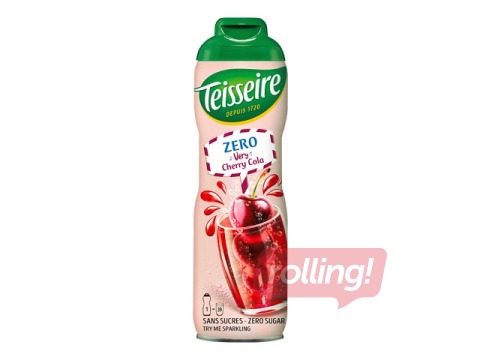 Syrup for drinks Teisseire, cherry-cola, without sugar, in a 0.6L tin bottle