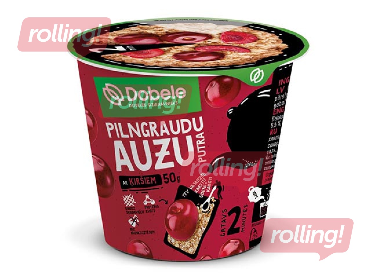 Kaerahelbepuder Dobele, kirssidega, 50g