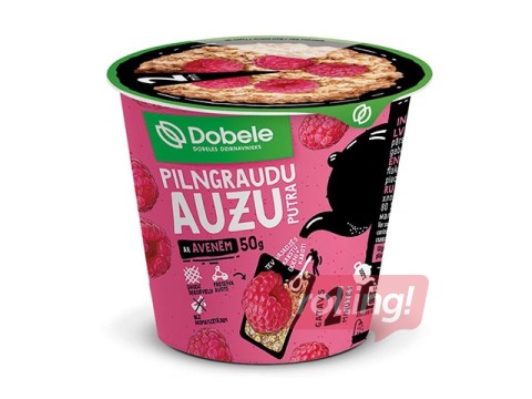 Овсяная каша Dobele, с малиной, 50г