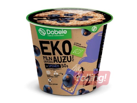 Oatmeal Dobele, EKO, with blackcurrants, 50g