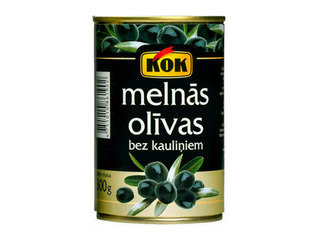 Oliivid, KOK, mustad, ilma kivideta, 300g