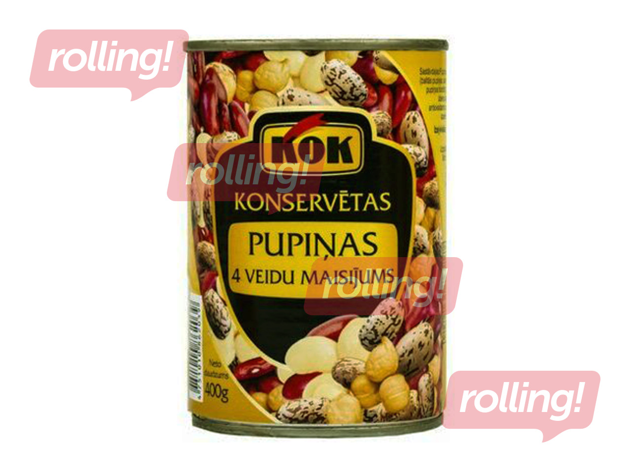 Canned Beans, KOK, 4-Bean Mix, 400g