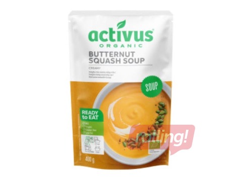 BIO butternut squash cream soup with sweet potatoes Activus Organic, 400g