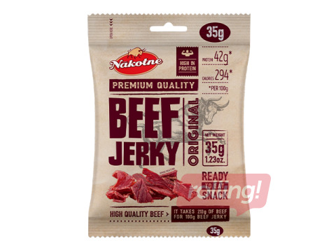 Dried Beef Snack Jerky, with Jalapeno, 35g 