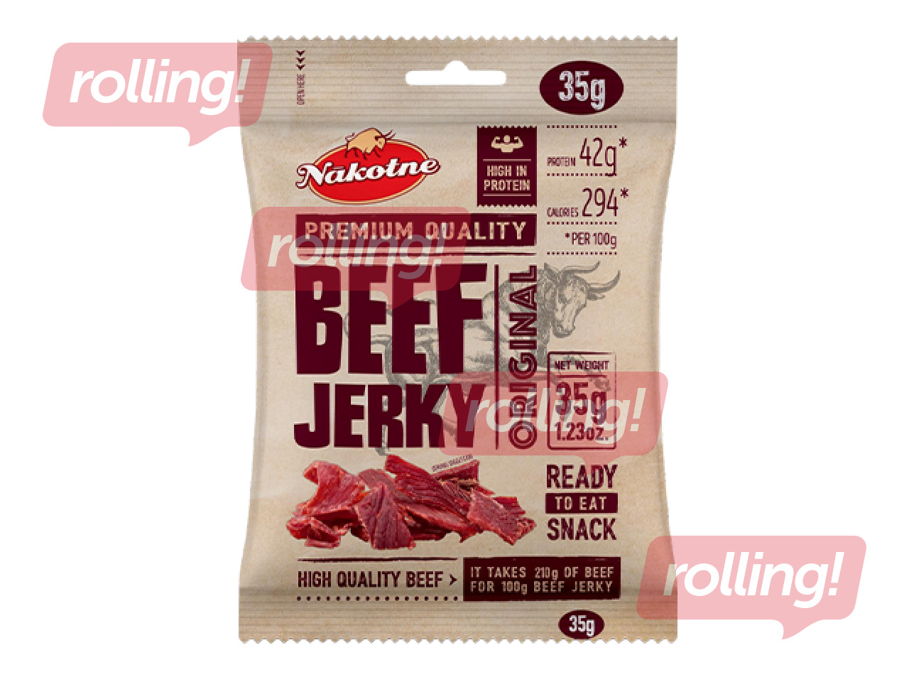 Liha suupiste Beef Jerky, Original, 35g