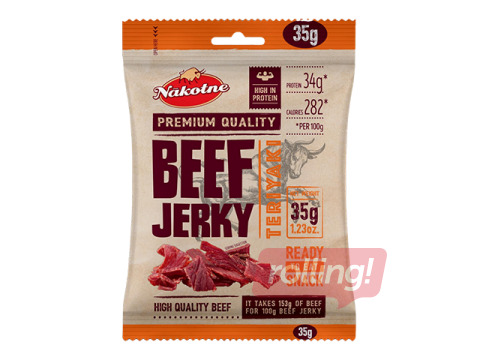 Gaļas uzkoda Beef Jerky, Teriyaki, 35g