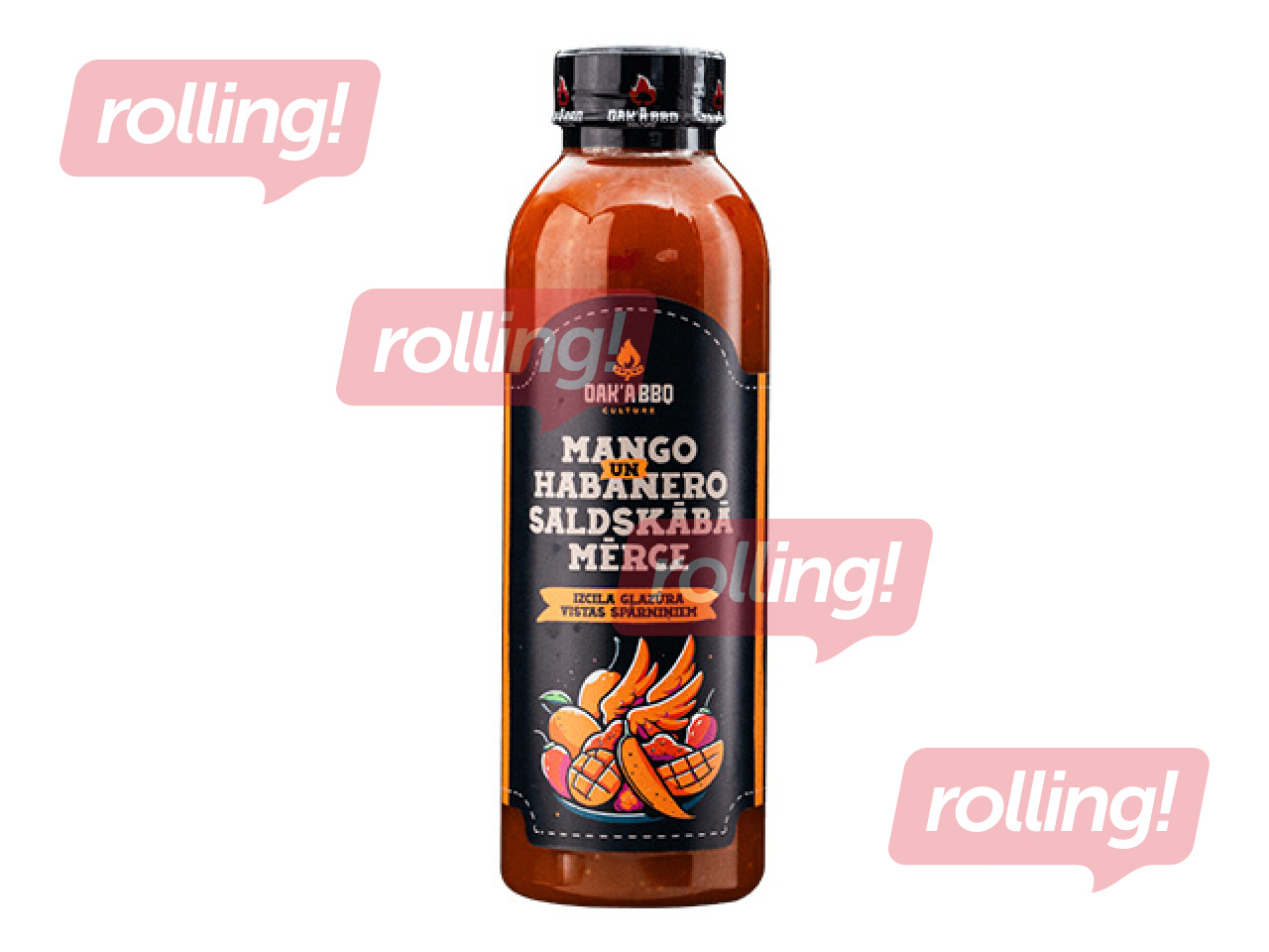 Mērce Oak'A BBQ, saldskābā mango un habanero, 600g