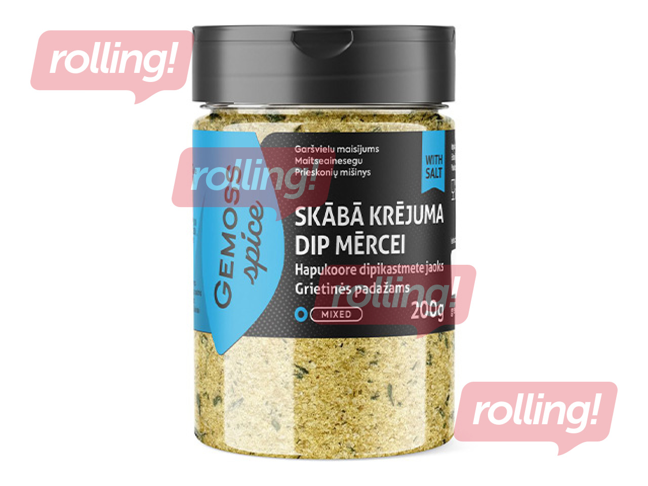 Garšvielu maisījums Gemoss spice, skābā krējuma dip mērcēm, ar sāli, 200g