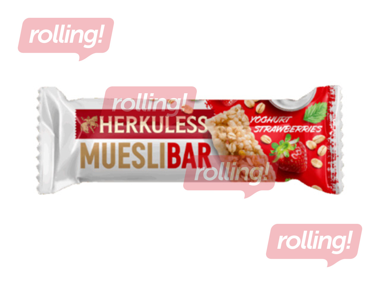 Musli Herkuless Muesli Bar, strawberries, 25g