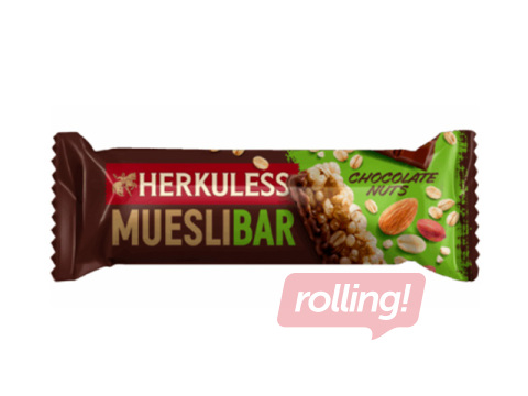 Батончик мюсли Herkuless Muesli Bar, орех с шоколадом, 25г