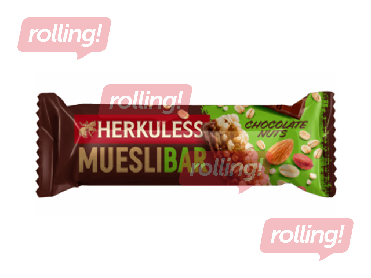 Батончик мюсли Herkuless Muesli Bar, орех с шоколадом, 25г