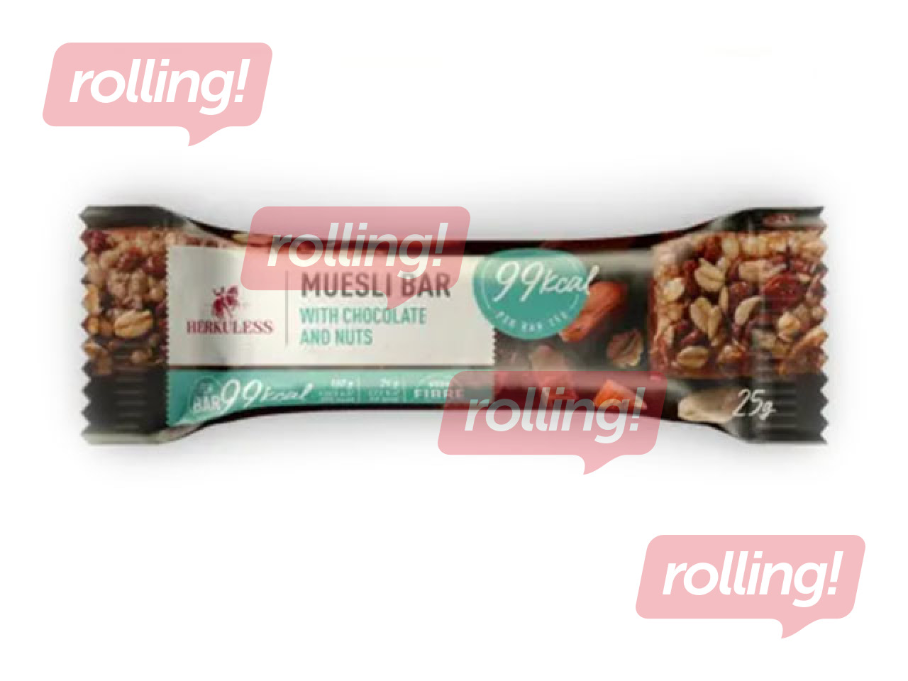Müslibatoon Herkuless Muesli Bar, pähkli ja šokolaadi, 25g