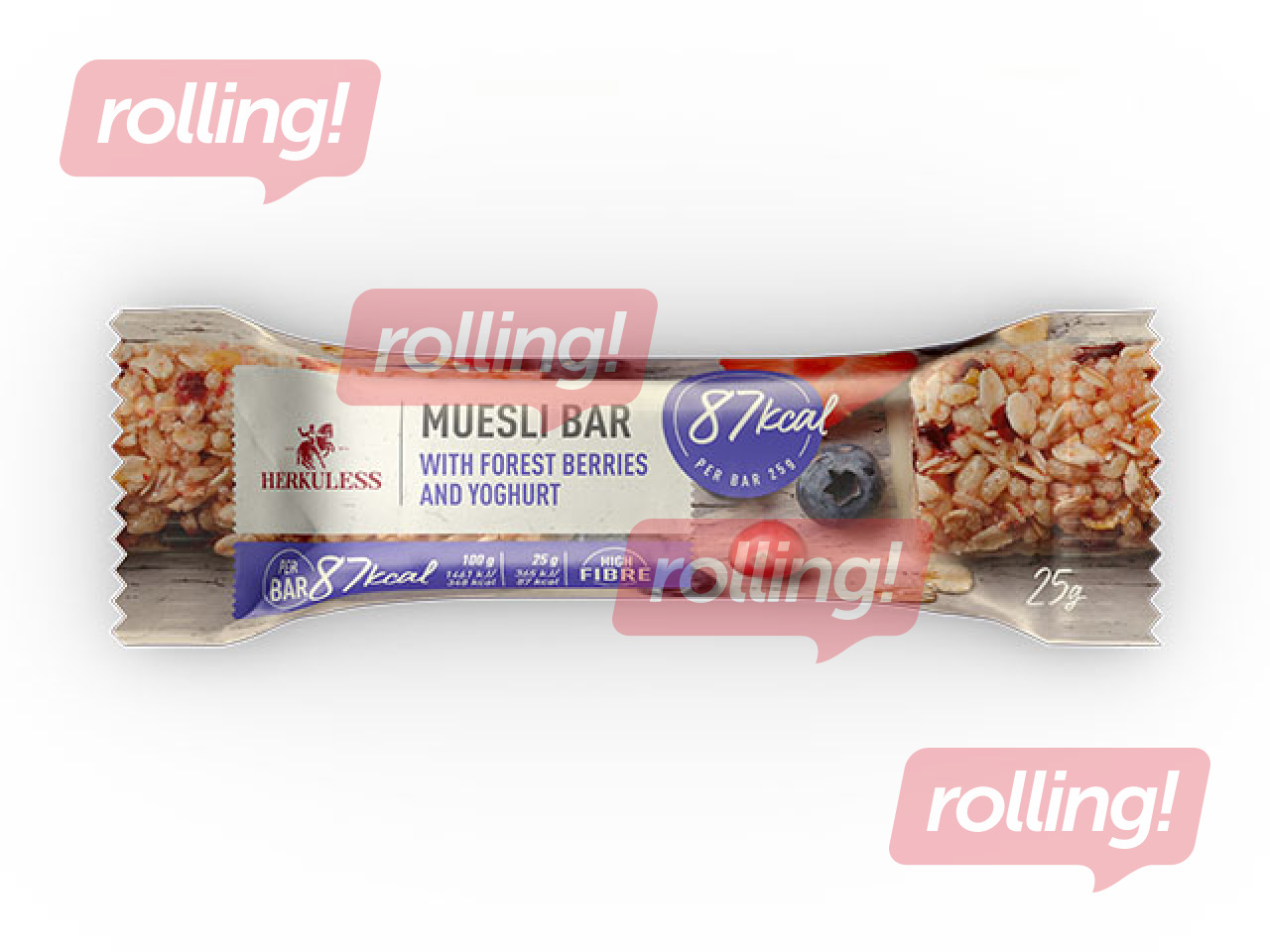 Müslibatoon Herkuless Muesli Bar, metsmarjadega, 25g