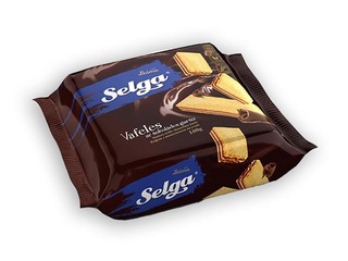 Selga šokolaadimaitselised vahvlid, 90g