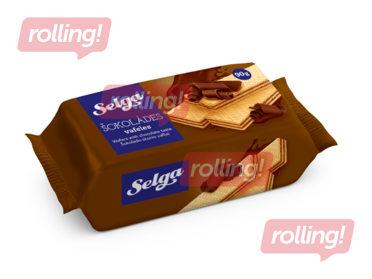 Selga šokolaadimaitselised vahvlid, 90g
