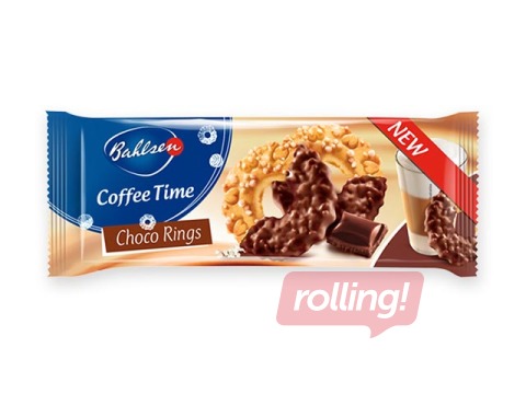 Cepumi Bahlsen Coffee Time riņķīši ar šokolādi, 155g