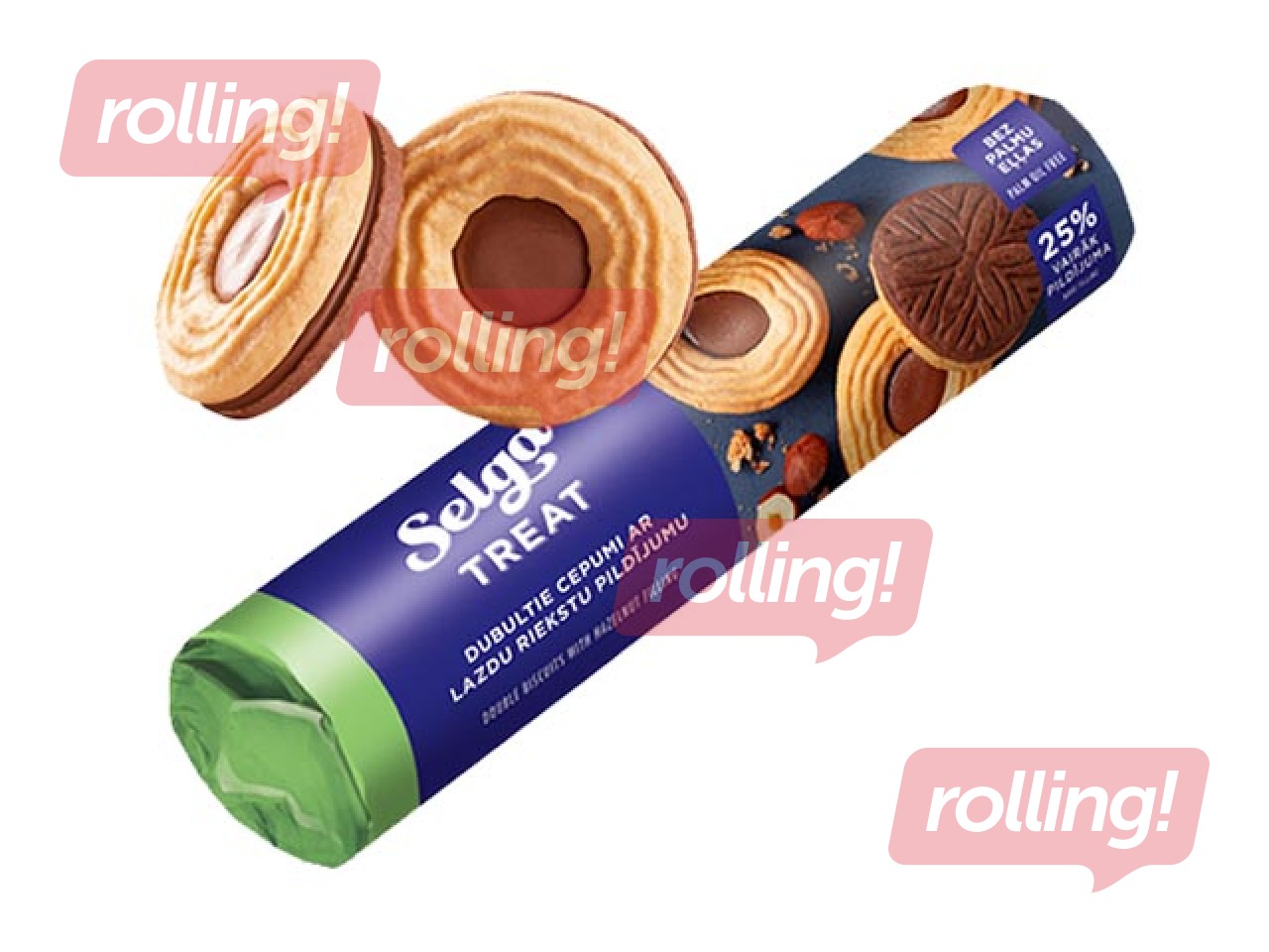 Selga sarapuupähklitäidisega topeltküpsised 205g 