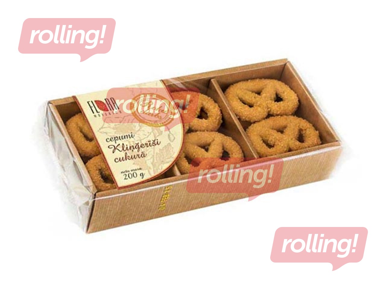 Biscuits Flora pretzels in sugar, 200 g