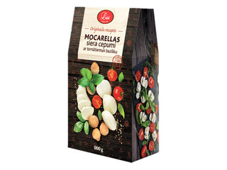 Печенье с сыром Моцарелла ''Lāči'' с помидорами и базиликом, 140г