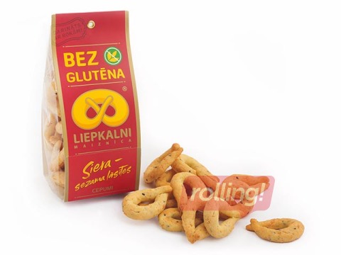 Bezglutēna cepumi Liepkalni siera-sezama lāsītes, 100g