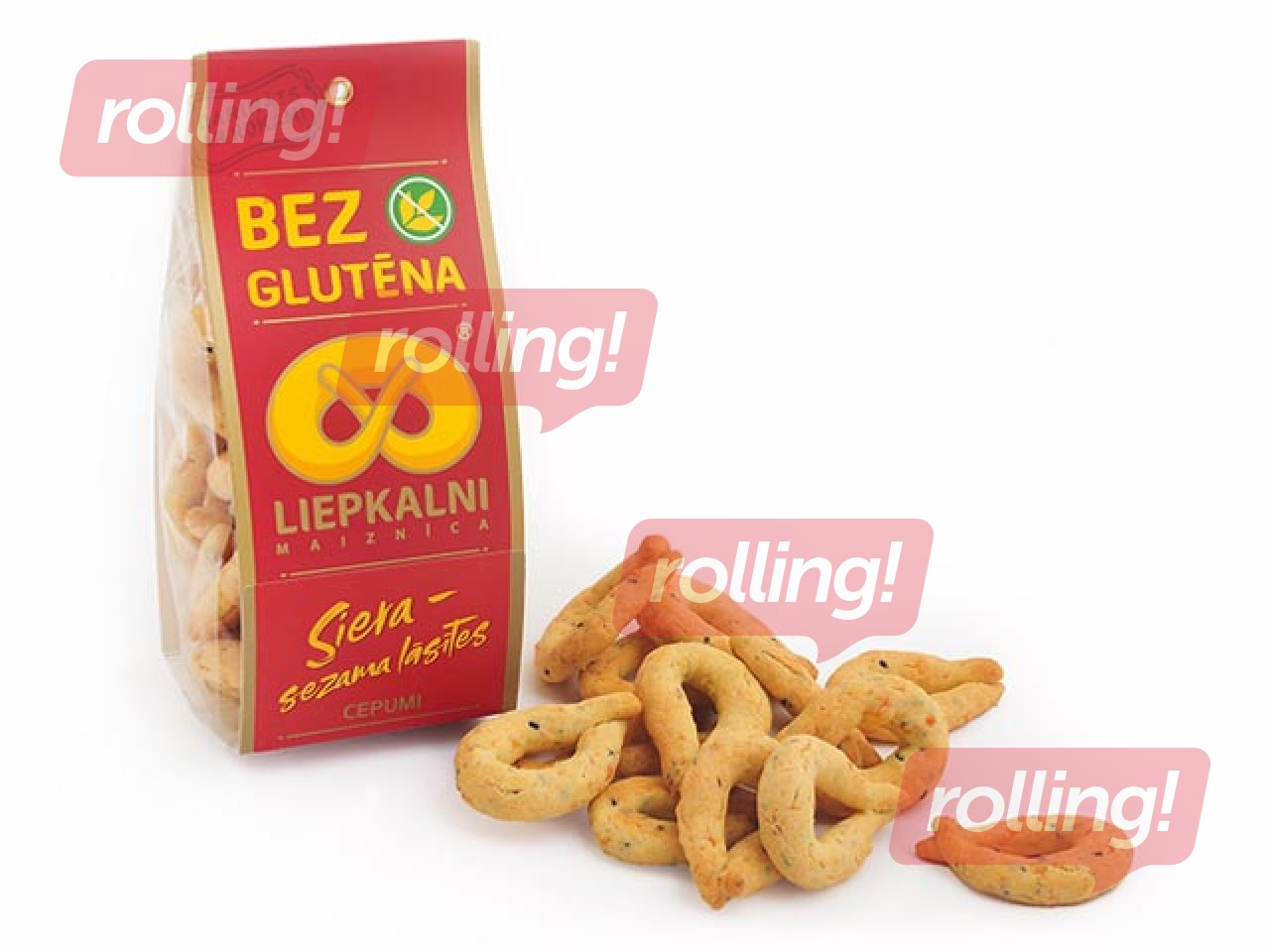 Bezglutēna cepumi Liepkalni siera-sezama lāsītes, 100g