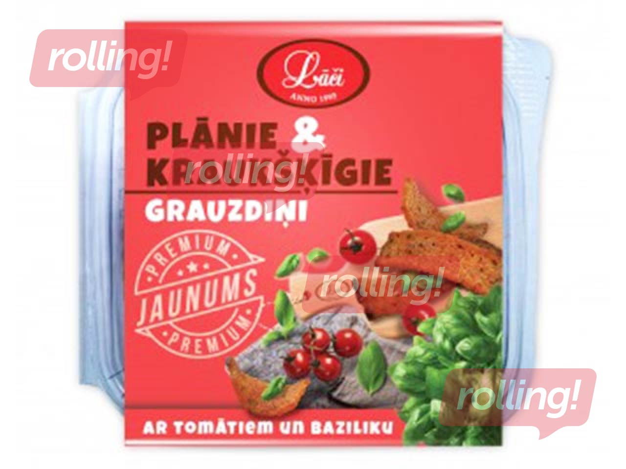 Õhuke ja krõbe leivakesed  tomati ja basiilikuga, 100g