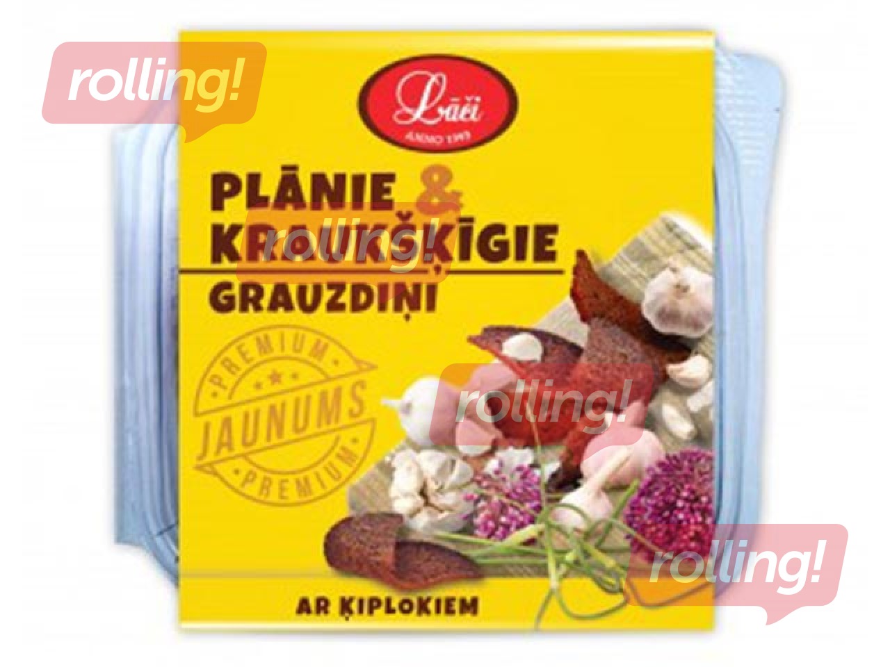 Тонкие и хрустящие cухарики с чесноком, 100g