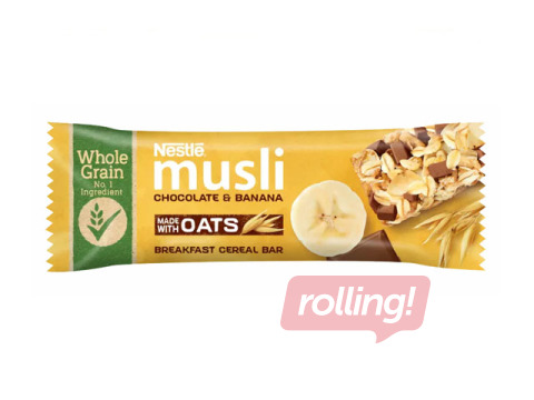 Batoniņš Nestle, musli, šokolādes un banānu, 35g