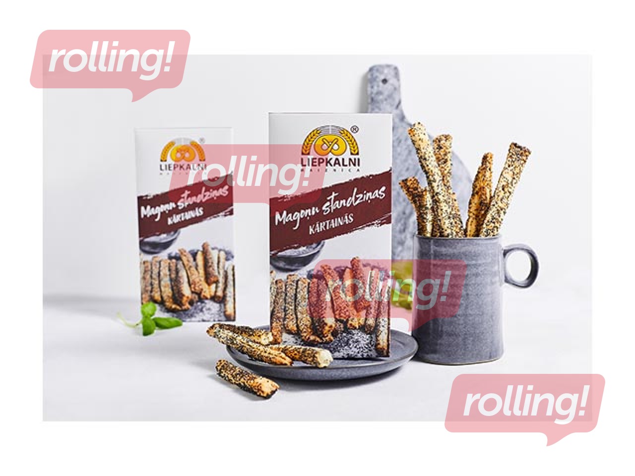 Печенье Liepkalni, слоеные маковые палочки, 90г