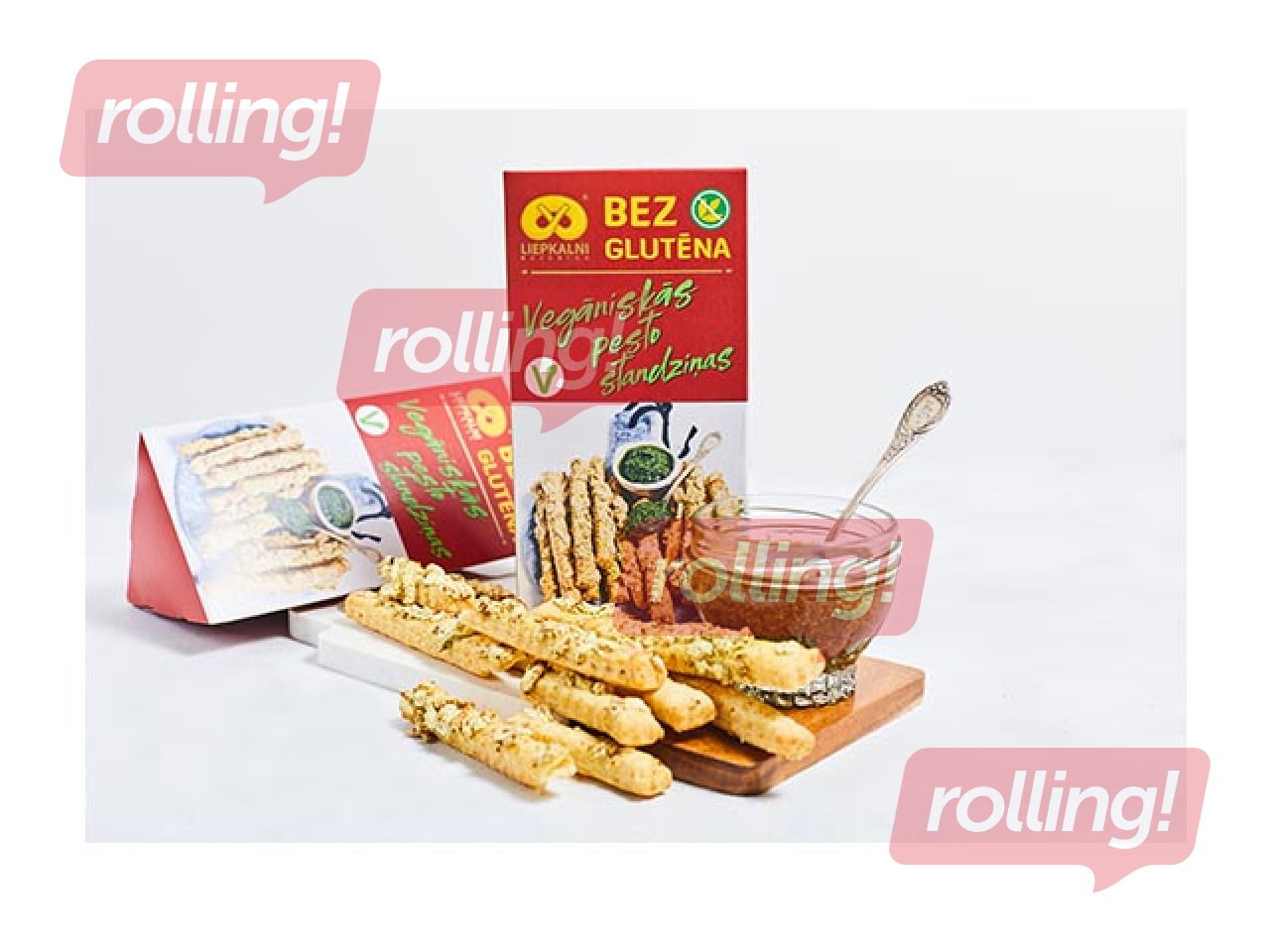 Cookies Liepkalni Vegan layered sticks with pesto, 100g