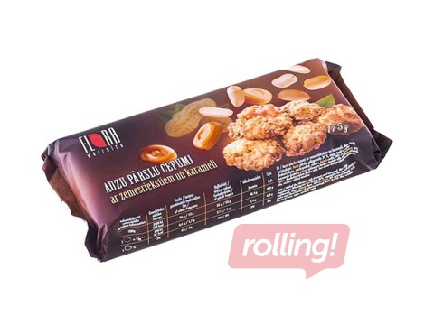 Biscuits oat Flora with caramel and nuts, 175 g