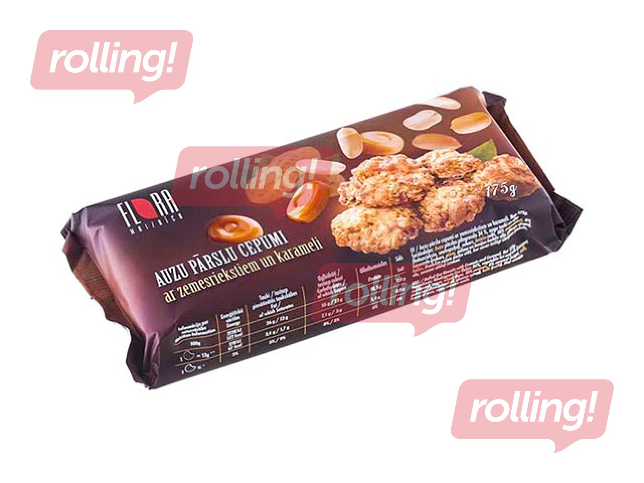 Kaeraküpsised Flora karamelli ja pähklitega, 175 g