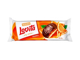 Biscuits Lovita with orange jelly, Roshen, 135g