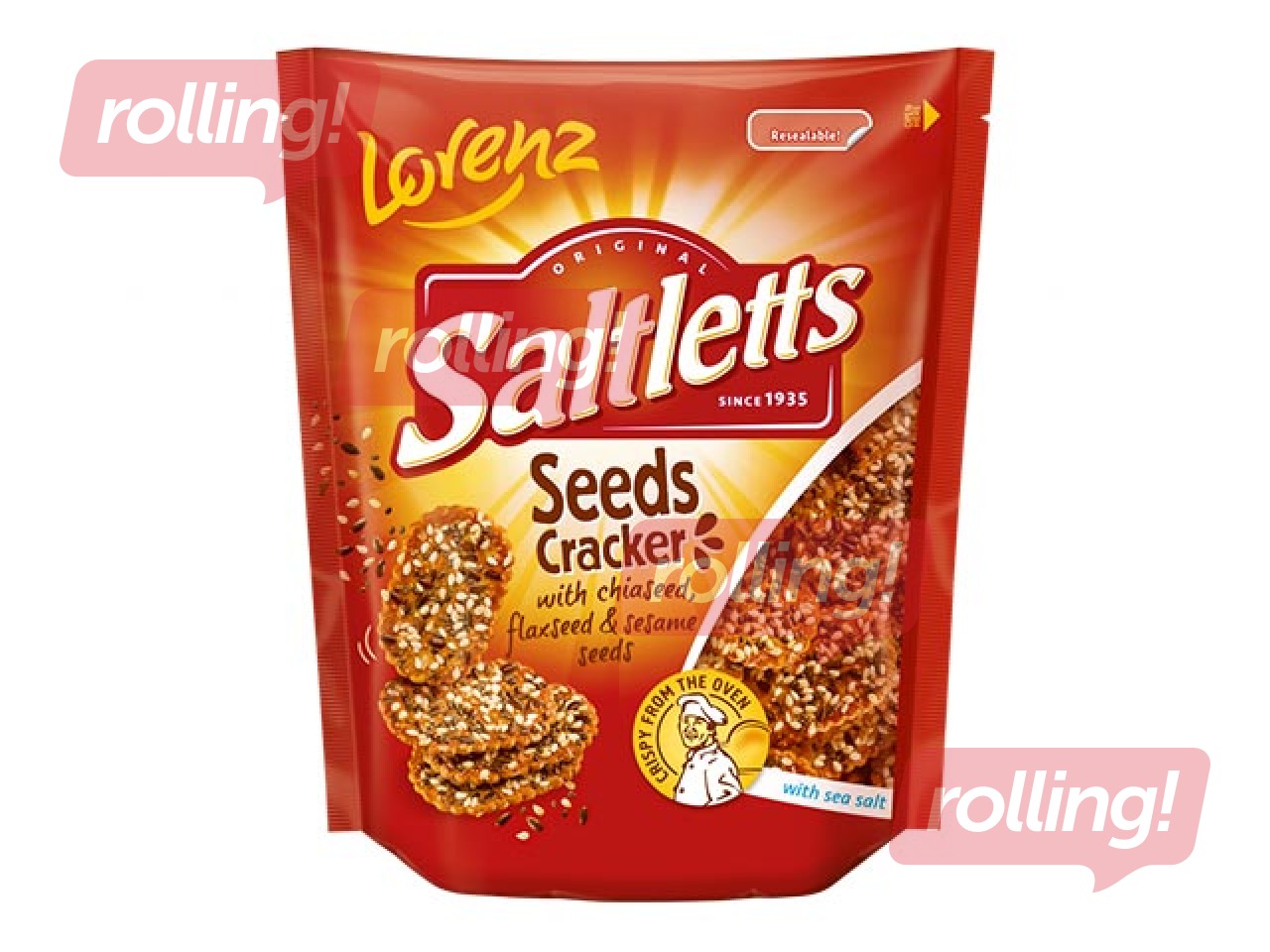Печенье соленые сухарики с семечками Lorenz Saltletts, 100 г