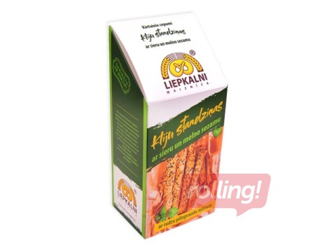 Cookies Liepkalni, bran sticks with cheese and black sesame, 100g