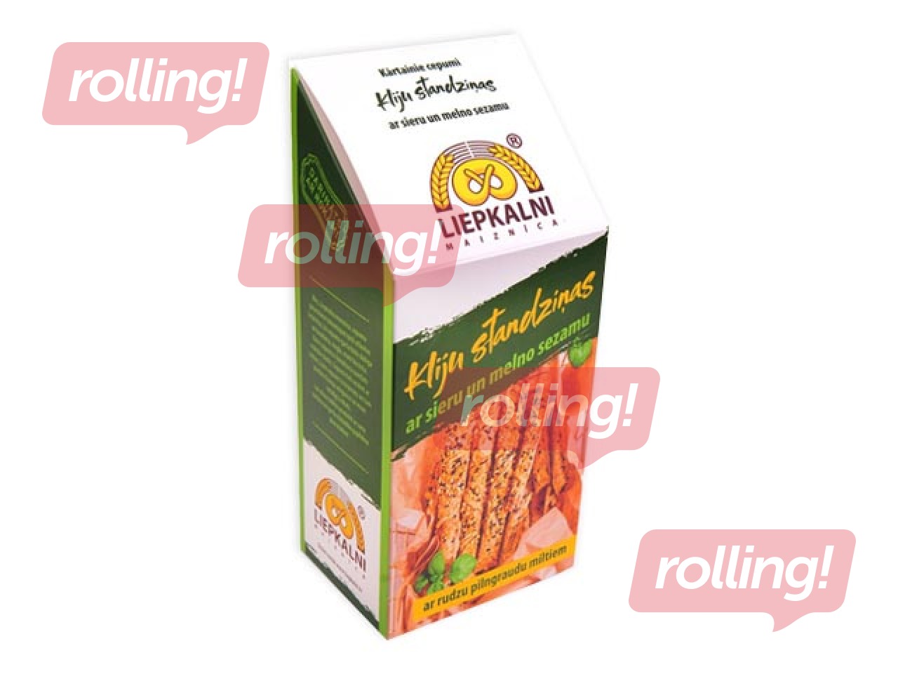 Cookies Liepkalni, bran sticks with cheese and black sesame, 100g